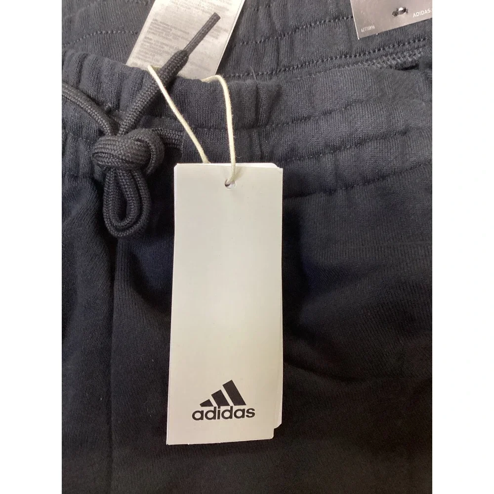 Adidas Mens Black French Terry Tapered Leg Regular Fit Jogger Pants HA4347‎ L